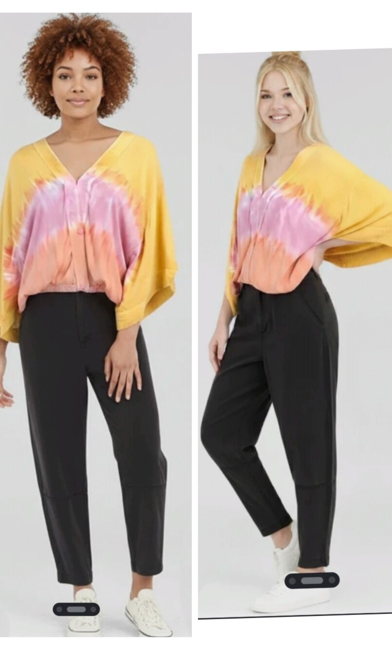 Young Fabulous & Broke Flutter Sleeve Tie Dye Too
